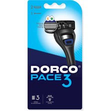 Dorco Pace 3 Bıçaklı Sistem Tıraş Makinesi 1 Sap + 2 Yedek Başlık