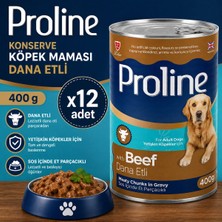 Proline Konserve Köpek Maması Dana Etli 400 G X12 Adet