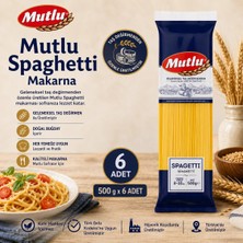 Mutlu Spaghetti Makarna 500 G X6 Paket