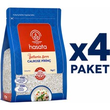 Hasata Şeflerin Sırrı Calrose Pirinç (1 Kg) X4 Paket