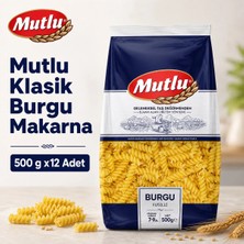Mutlu Klasik Burgu Makarna 500 G X12 Adet