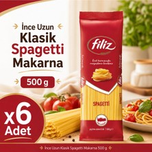 Filiz Ince Uzun Klasik Spagetti Makarna 500 G X6 Adet