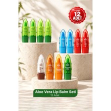 Bio Asia Lip Balm Seti 12'li - Dudak Bakım Paketi (Renksiz, Renkli, Çilek, Kolajen ve Diğerleri)