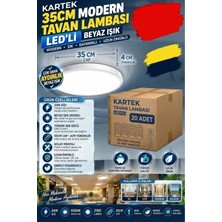 Kartek 20 ADET---35CM ,modern Tavana Sıfır Panel LED Avize Tavan Armatürü 24W Beyaz Işık Ince Dekoratif LED Tavan Lambası,kolay Montaj Sıva Üstü Tavan Lambası Tak Çalıştır ,tavan Glop, Lamba
