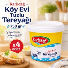Karlıdağ Köy Evi Tuzlu Tereyağı 750 G X4 Adet
