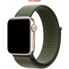 Dexmon Apple Watch 12-11-10 42MM / 6 7 8 9 10 Se Uyumlu 38-40-41MM Hasır Örgü Cırtlı Kumaş Kordon Kayış