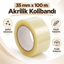 35 mm x 100 M Şeffaf Akrilik Kolibandı 10`lu