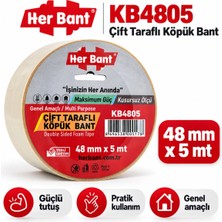 Her Bant Çift Taraflı Köpük Bant 48 mm x 5 mt