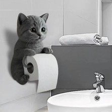 Marsilyan Kedi Tasarımlı Tuvalet Kağıtlığı