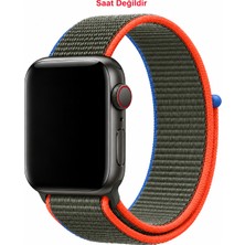 Dexmon Apple Watch 12-11-10 42MM / 6 7 8 9 10 Se Uyumlu 38-40-41MM Hasır Örgü Cırtlı Kumaş Kordon Kayış