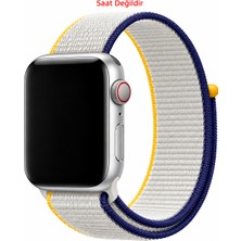 Dexmon Apple Watch 12-11-10 42MM / 6 7 8 9 10 Se Uyumlu 38-40-41MM Hasır Örgü Cırtlı Kumaş Kordon Kayış