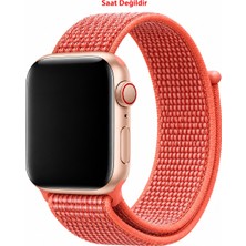 Dexmon Apple Watch 12-11-10 42MM / 6 7 8 9 10 Se Uyumlu 38-40-41MM Hasır Örgü Cırtlı Kumaş Kordon Kayış
