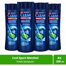 Clear Men Şampuan Cool Sport Menthol 350 ml x 4 Adet