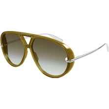 Bottega Veneta BV1274S 006 Khaki Aviator Unisex Güneş Gözlüğü