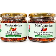 MacAnatolian Patlıcanlı Kurutulmuş Sebze Karışımı ve Karışık Sebze Harcı / Kullanıma Hazır, Avantajlı Paket 2x 200 Gr. (Acısız)