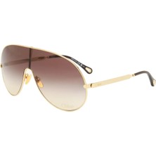 Chloe CH0283S 002 Kadın Gold Shield Kahverengi Güneş Gözlüğü