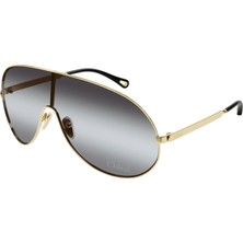 Chloe CH0283S 001 Kadın Gold Shield Gri Güneş Gözlüğü