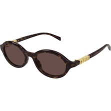 Gucci GG2153S 002 Havana Brown Oval Kadın Güneş Gözlüğü