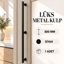 Badem10 Ceylan Metal Kulp Siyah Çekmece Dolap Kapak Kulpu 800 mm 1 Adet Modern Uzun Mobilya Kulpu