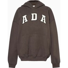 Adanola Logo Işlemeli Oversize Pamuklu Kapüşonlu Sweatshirt