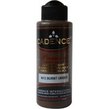 Cadence Premium Akrilik Boya 4012 Burnt Umber 120 ml Yüksek Kapatma Gücüne Sahip Su Bazlı Boya