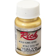 Rich Metalik Kumaş Boyası 3110 Altın Renk Kokusuz Kullanıma Hazır 50 cc