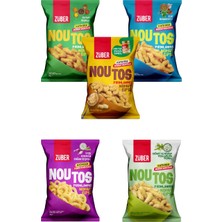 Züber Noutos Karma Atıştırmalık Paketi 55g x 5 Adet (Ege, Kajun, Ekşi Krema, %100 Yer Fıstığı, Yoğurt)