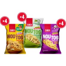 Züber Noutos Tanışma Paketi 55g x 12 Adet (%100 Yer Fıstığı, Yoğurt, Ekşi Krema)