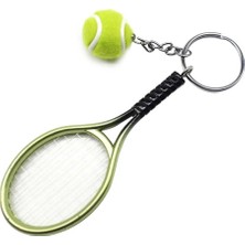Brf Store Legiongaming Tenis Raketi Anahtarlık Mini Yenilik Anahtarlık Metal Anahtarlık Tenis Topu Kolye Ucu S