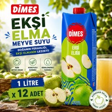 Dimes Ekşi Elma Meyve Suyu (1 L) X12 Adet