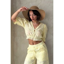 Very Moda Fisto Detaylı Nakışlı Bluz | D2875