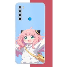 Aksesuarist Redmi Note 8 Uyumlu Kawaii Pembe Saçlı Kız Baskılı Silikon Kılıf