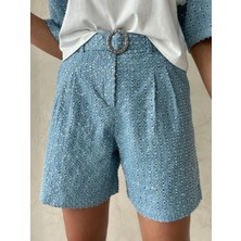 Very Moda Pullu Kot Şort | D2786