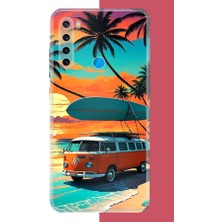 Aksesuarist Redmi Note 8 Uyumlu 70'ler Surf Baskılı Silikon Kılıf