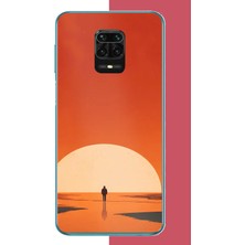 Aksesuarist Redmi Note 9 Pro-9s Uyumlu Retro Güneş Batımı Baskılı Silikon Kılıf