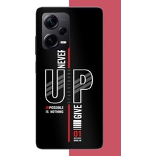 Aksesuarist Redmi Note 12 Pro Plus Uyumlu Asla Pes Etme Baskılı Silikon Kılıf