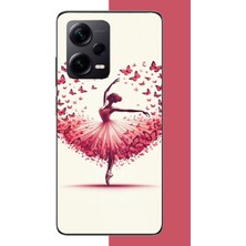 Aksesuarist Redmi Note 12 Pro Plus Uyumlu Kelebekli Balerin Baskılı Silikon Kılıf