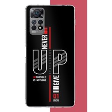 Aksesuarist Redmi Note 12 Pro 4g Uyumlu Asla Pes Etme Baskılı Silikon Kılıf