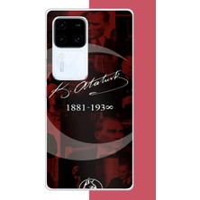 Aksesuarist Vivo V30 Uyumlu Atatürk Imza Baskılı Silikon Kılıf