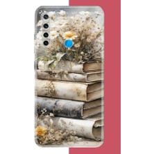 Aksesuarist Redmi Note 8 Uyumlu Papatyalı Kitap Baskılı Silikon Kılıf