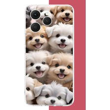 Aksesuarist Tecno Spark 40 Uyumlu Sevimli Köpek Baskılı Silikon Kılıf