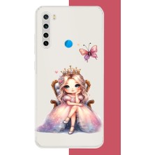 Aksesuarist Redmi Note 8 Uyumlu Minik Prenses Baskılı Silikon Kılıf
