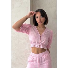 Very Moda Fisto Detaylı Nakışlı Bluz | D2875