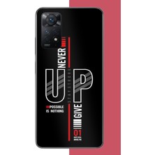 Aksesuarist Redmi Note 11 Pro 4g Uyumlu Asla Pes Etme Baskılı Silikon Kılıf