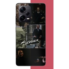 Aksesuarist Redmi Note 12 Pro Plus Uyumlu Atatürk Kolajı Baskılı Silikon Kılıf