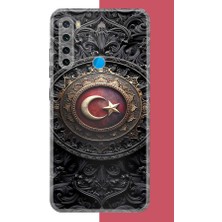 Aksesuarist Redmi Note 8 Uyumlu Türk Rozet Baskılı Silikon Kılıf