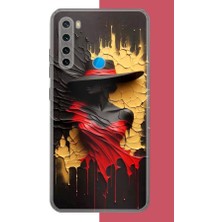 Aksesuarist Redmi Note 8 Uyumlu Gölgedeki Kadın Baskılı Silikon Kılıf