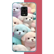 Aksesuarist Redmi Note 9 Pro-9s Uyumlu Sevimli Renkli Köpek Baskılı Silikon Kılıf