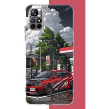 Aksesuarist Redmi 10 Uyumlu Bulutların Altında Spor Otomobil Baskılı Silikon Kılıf