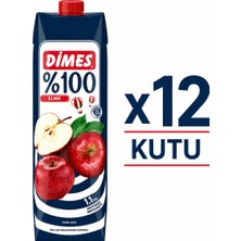 Dimes %100 Elma Suyu 1 Litre X12 Adet